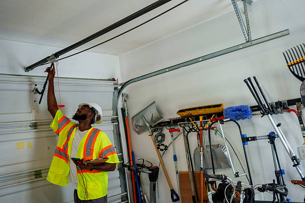 Professional Garage Door Installation technician working in Lake Camelot, WI